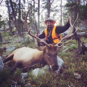 Day 3 of my 2015 hunt with the first elk I saw.